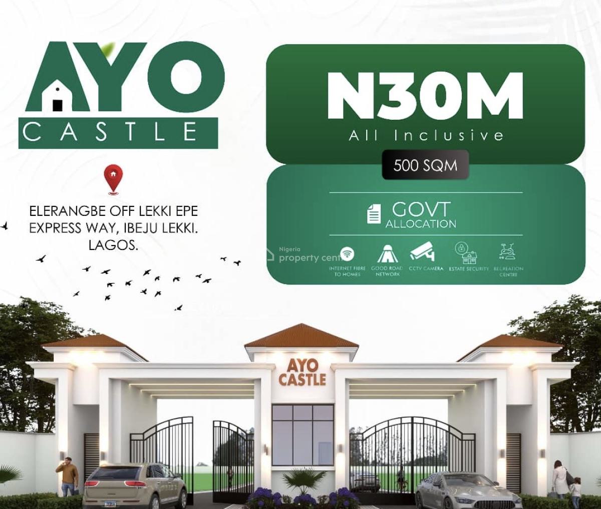 100% Dry Land with Instant Allocation, Ayo Castle Located Along Lekki Epe Expressway Beside Alaro City, Eleranigbe, Ibeju Lekki, Lagos, Mixed-use Land for Sale