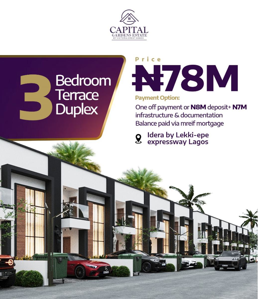 Exquisite 3 Bedroom Semi Detached Duplex, Idera Scheme Eleko, Ibeju Lekki, Lagos, House for Sale