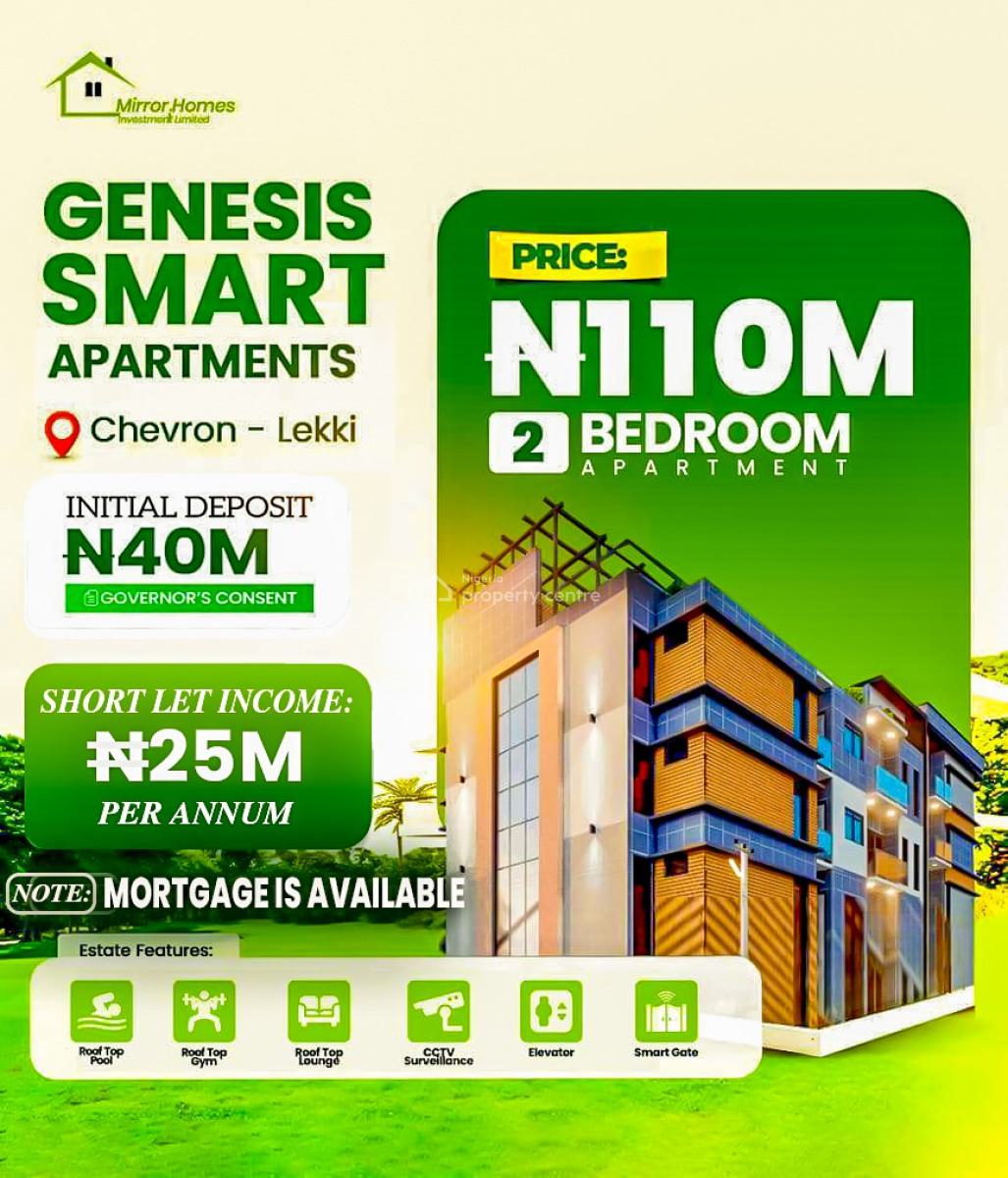 2 Bedroom Apartment, Genesis Smart Apartment, Lekki, Lagos, Flat / Apartment for Sale