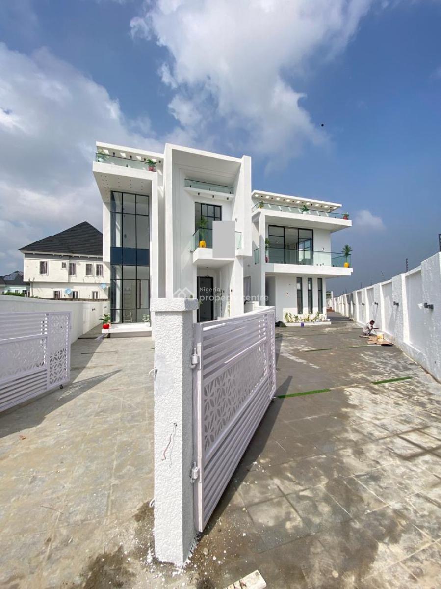 Newly Built 5 Bedroom Design Duplex with 1 En-suite Maid Room, Gated Estate in Chevron, Lekki, Lagos, Detached Duplex for Sale