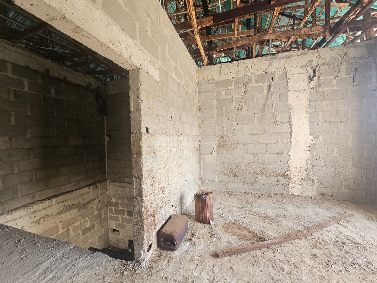 Carcass Spacious 3 Bedrooms Terrace House with Bq, Along Lekki-epe Expressway, Bogije, Ibeju Lekki, Lagos, Terraced Duplex for Sale