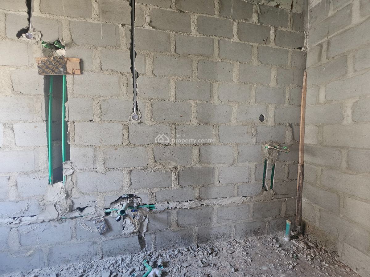 Carcass Spacious 3 Bedrooms Terrace House with Bq, Along Lekki-epe Expressway, Bogije, Ibeju Lekki, Lagos, Terraced Duplex for Sale