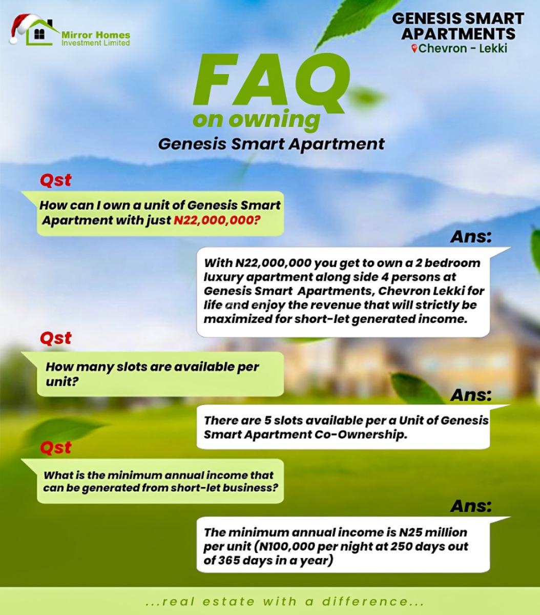 Luxury Two Bedroom Smaer Apartment, Chevron Drive, Lekki Phase 1, Lekki, Lagos, Block of Flats for Sale