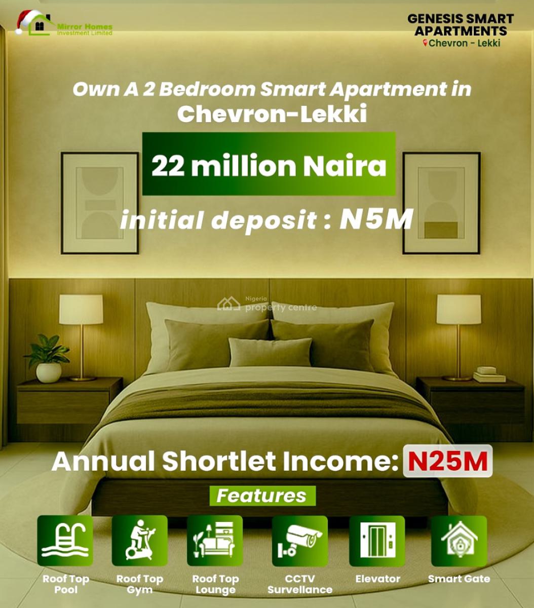 Luxury Two Bedroom Smaer Apartment, Chevron Drive, Lekki Phase 1, Lekki, Lagos, Block of Flats for Sale