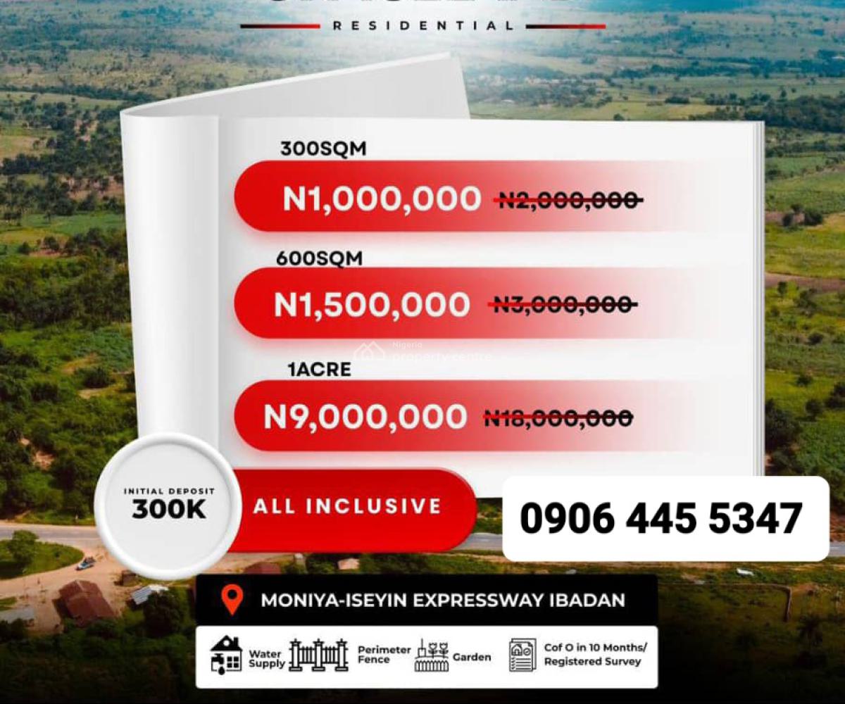 Half & Full Plots, Acres of Residential Land -, Along Moniya-iseyin Expressway, Moniya, Ibadan, Oyo, Residential Land for Sale