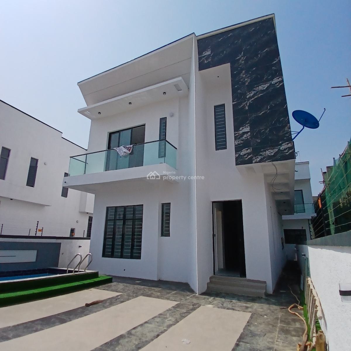 Standard 5 Bedroom Detached Duplex with Bq and Pool, Ikota, Lekki, Lagos, Detached Duplex for Sale