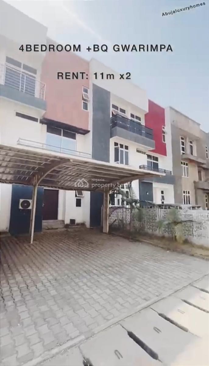 4-bedrooms Terrace Duplex with Bq, 3rd Avenue, Gwarinpa, Abuja, Terraced Duplex for Rent