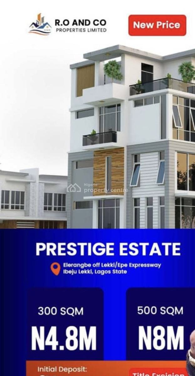Land in a Prime Location, Expressway, Elerangbe, Ibeju Lekki, Lagos, Residential Land for Sale