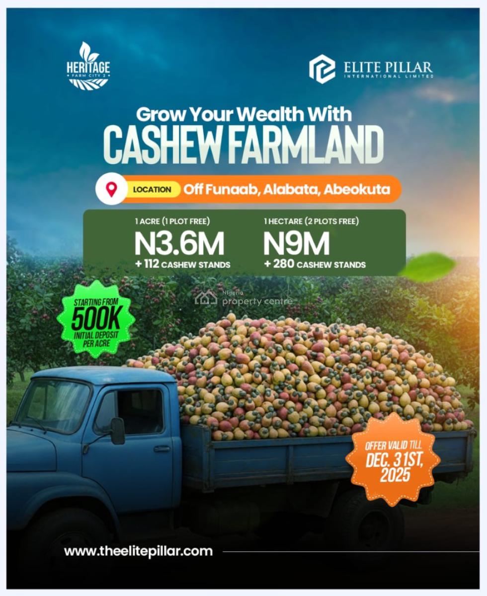 Own a Farmland and Earn Millions in Return!, Near Funaab, Alabata, Abeokuta North, Ogun, Commercial Property for Sale