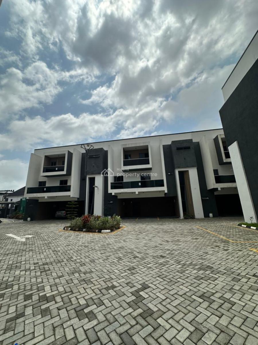 Elegantly Designed 4 Bedroom Terrace with Bq, Beautifully Designed Home with Bq, Pool, Gym in a Secured Estate, Ikate, Lekki, Lagos, Terraced Duplex for Sale