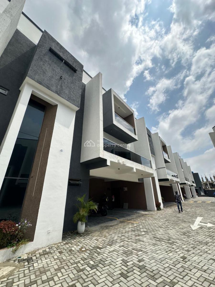 Elegantly Designed 4 Bedroom Terrace with Bq, Beautifully Designed Home with Bq, Pool, Gym in a Secured Estate, Ikate, Lekki, Lagos, Terraced Duplex for Sale