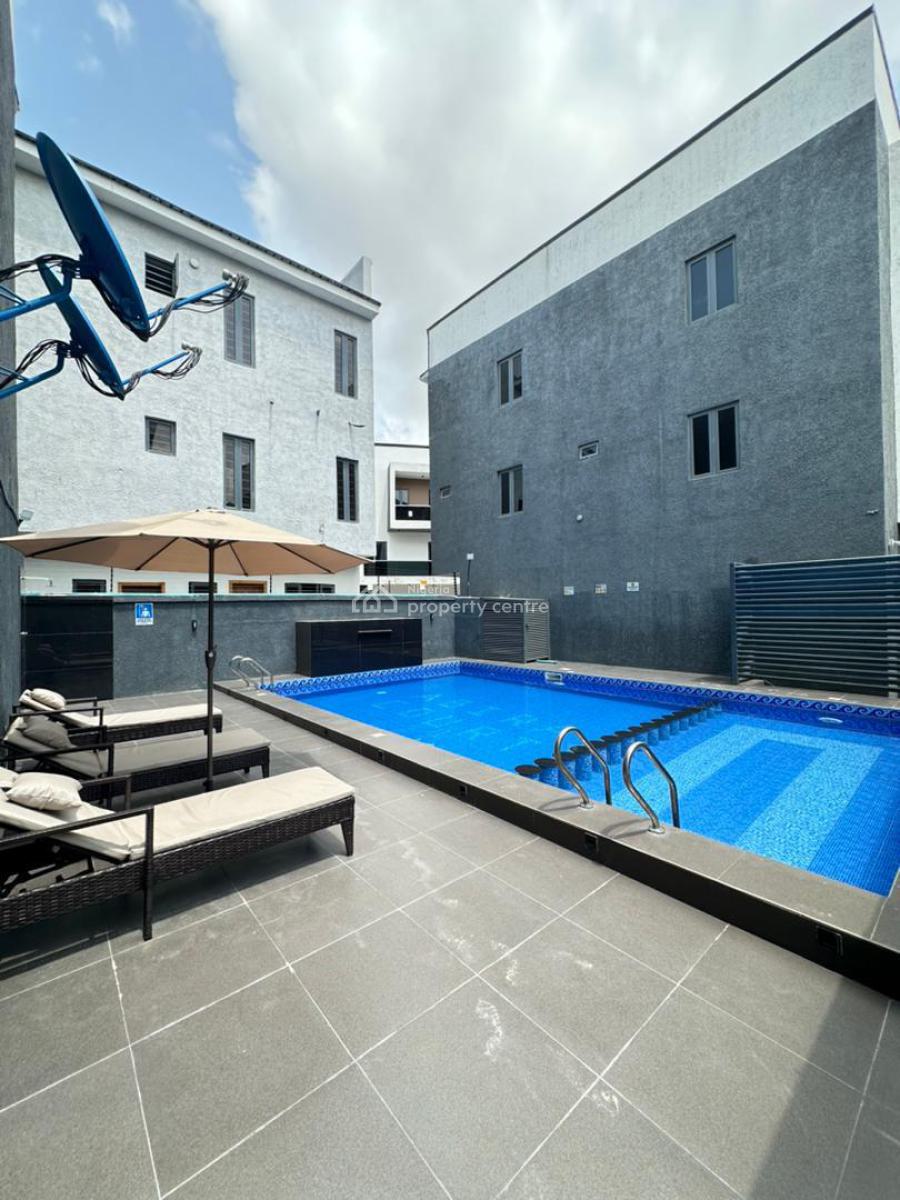 Elegantly Designed 4 Bedroom Terrace with Bq, Beautifully Designed Home with Bq, Pool, Gym in a Secured Estate, Ikate, Lekki, Lagos, Terraced Duplex for Sale
