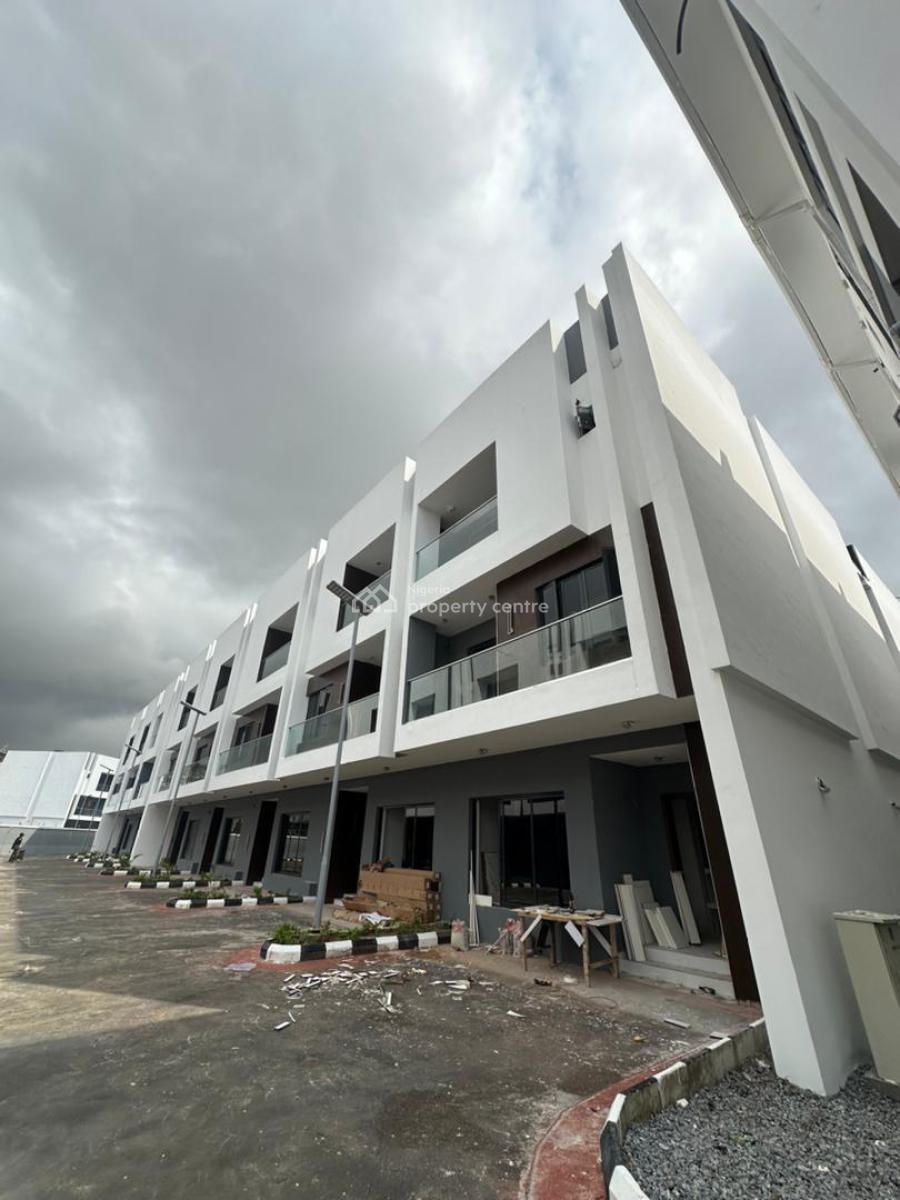 Contemporary 4 Bedroom Terrace Duplex with Bq, Gym, Pool, Contemporary Detailed Home with Study, Pool, Bq, Ikate, Lekki, Lagos, Terraced Duplex for Sale