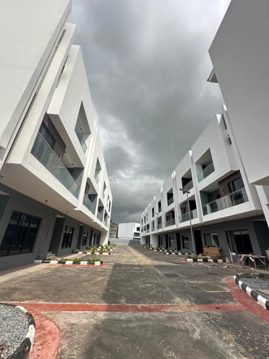 Contemporary 4 Bedroom Terrace Duplex with Bq, Gym, Pool, Contemporary Detailed Home with Study, Pool, Bq, Ikate, Lekki, Lagos, Terraced Duplex for Sale