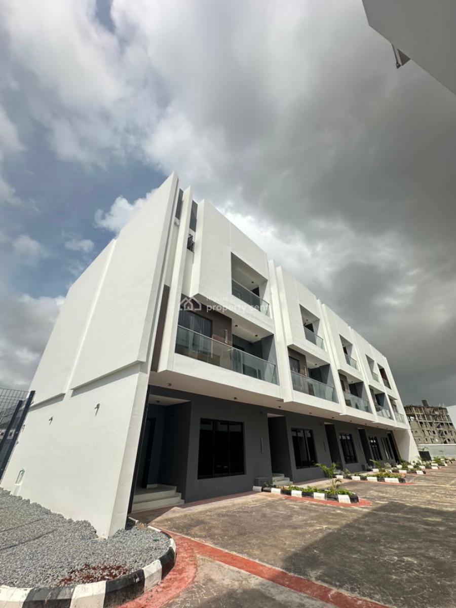 Contemporary 4 Bedroom Terrace Duplex with Bq, Gym, Pool, Contemporary Detailed Home with Study, Pool, Bq, Ikate, Lekki, Lagos, Terraced Duplex for Sale