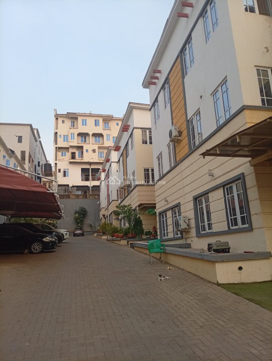 Corner Piece 4 Bedroom Terraced Duplex with a Bq, Guzape District, Abuja, Terraced Duplex for Rent