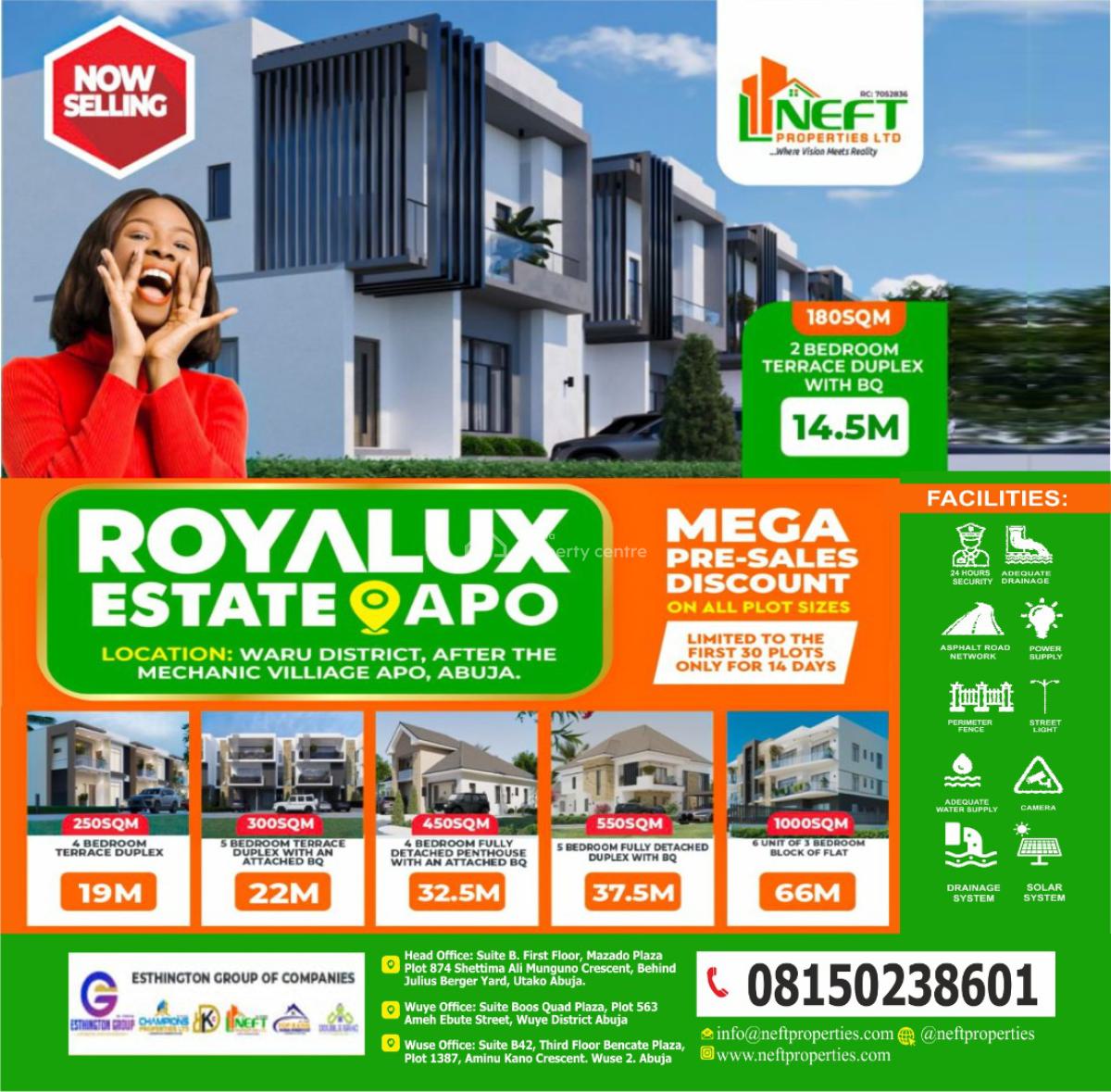 Affordable Plots of Residential Estate Land, Royalux Estate, Apo, Abuja, Residential Land for Sale