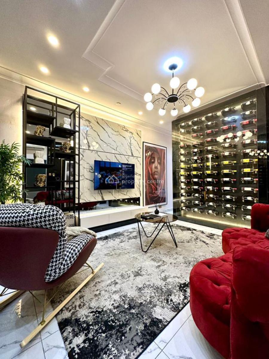 Beautifully Furnished One Bedroom Apartment with Wine Cellar, Chevron, Lekki, Lagos, Flat / Apartment Short Let