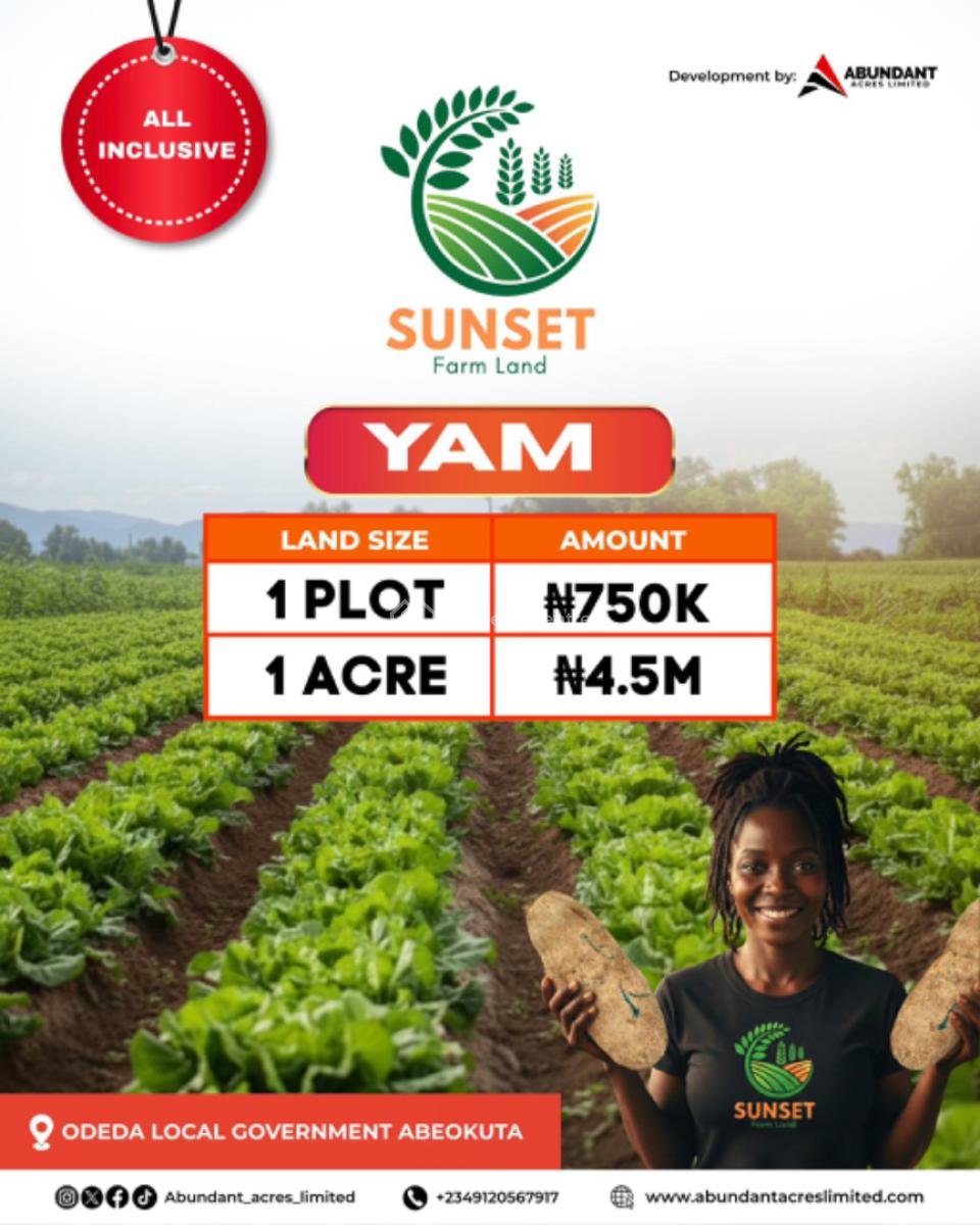 Farmland for Agribusiness, Odeda Local Government., Abeokuta North, Ogun, Commercial Land for Sale