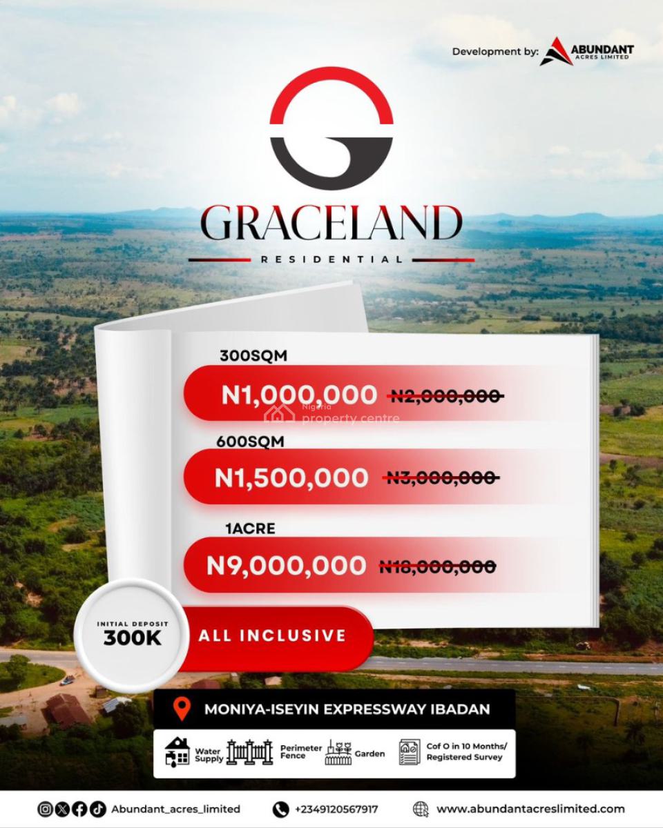 Graceland Residential, More Than Just a Land, Iseyin, Moniya, Ibadan, Oyo, Residential Land for Sale