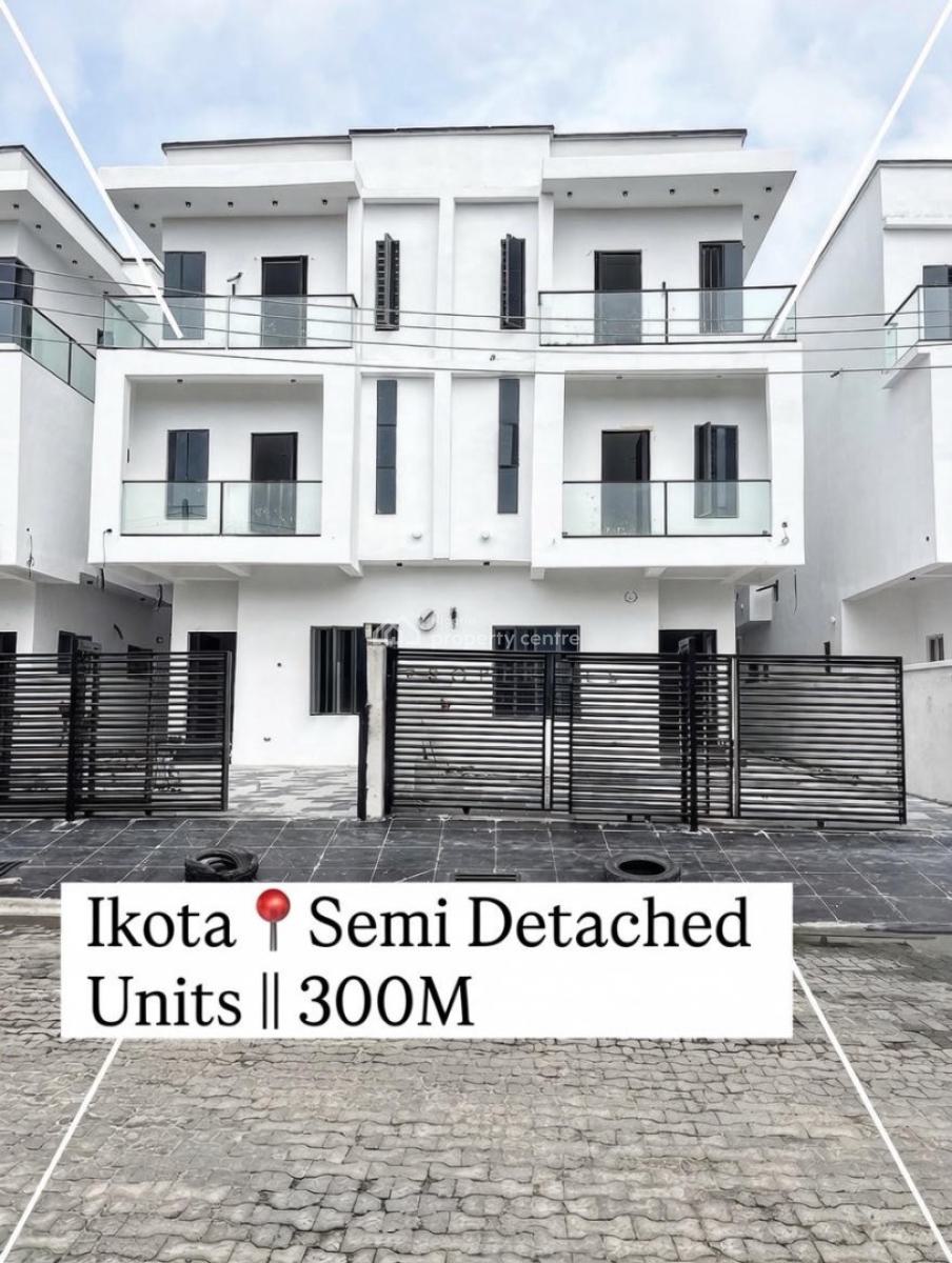 Contemporary 4 Bedroom Semi Detached Duplex with Bq, Ikota, Ikota, Lekki, Lagos, Semi-detached Duplex for Sale