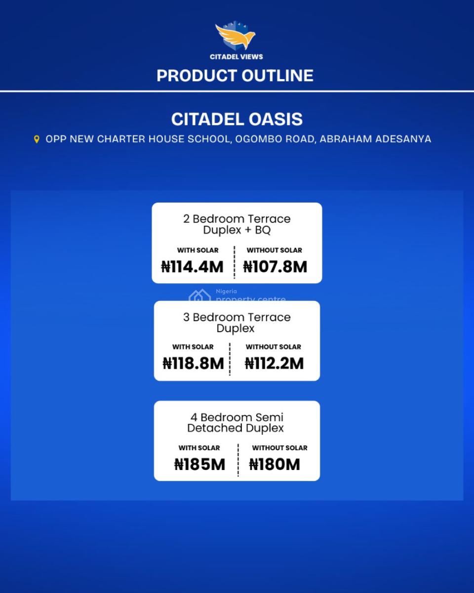 2 Bedrooms Terrace, Ajah, Lagos, Terraced Duplex for Sale