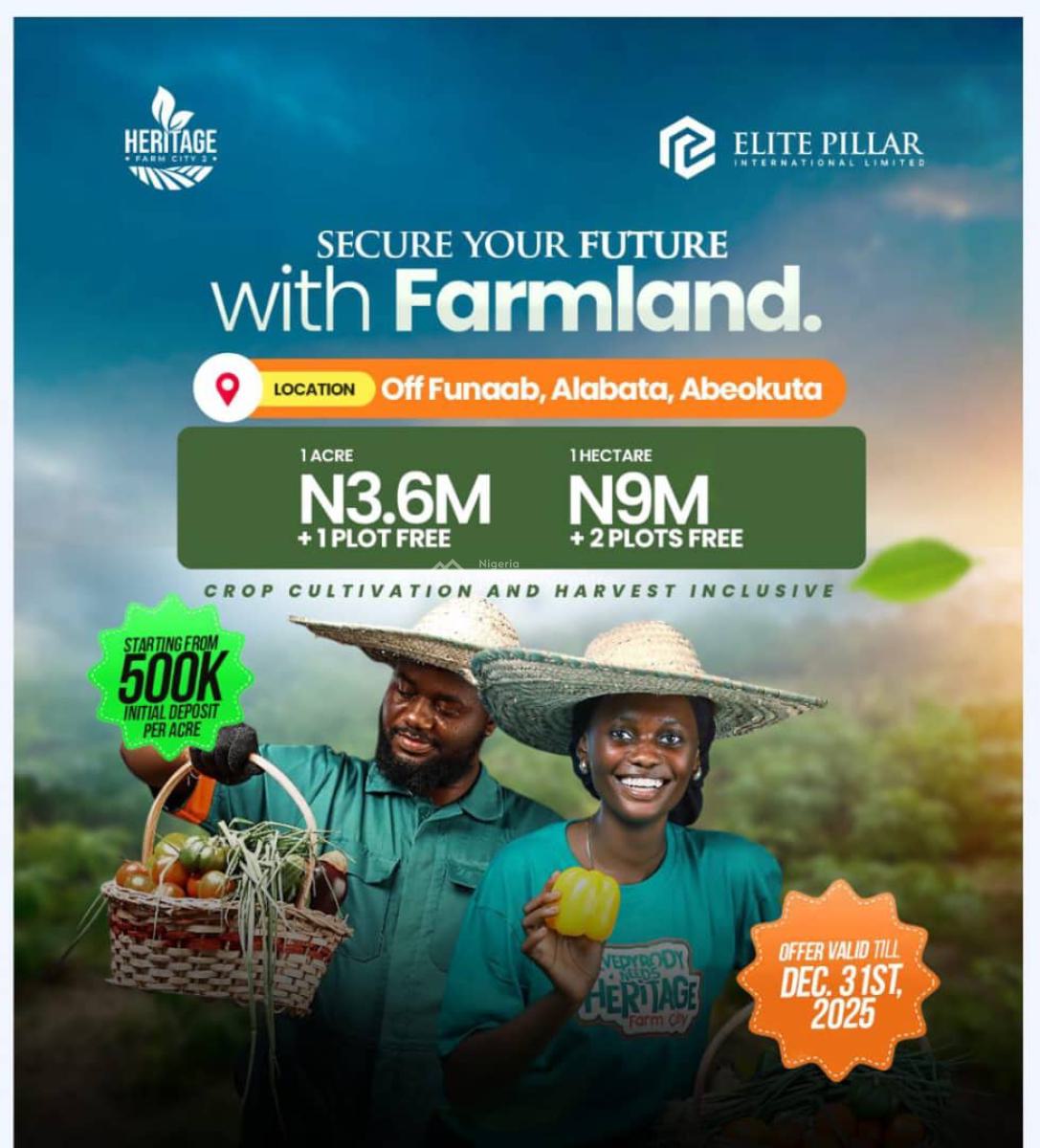 Turn Land Into Cashflow   Invest in High-yield Plantations Today, Heritage Farm City Phase 2, Odeda, Ogun, Land for Sale