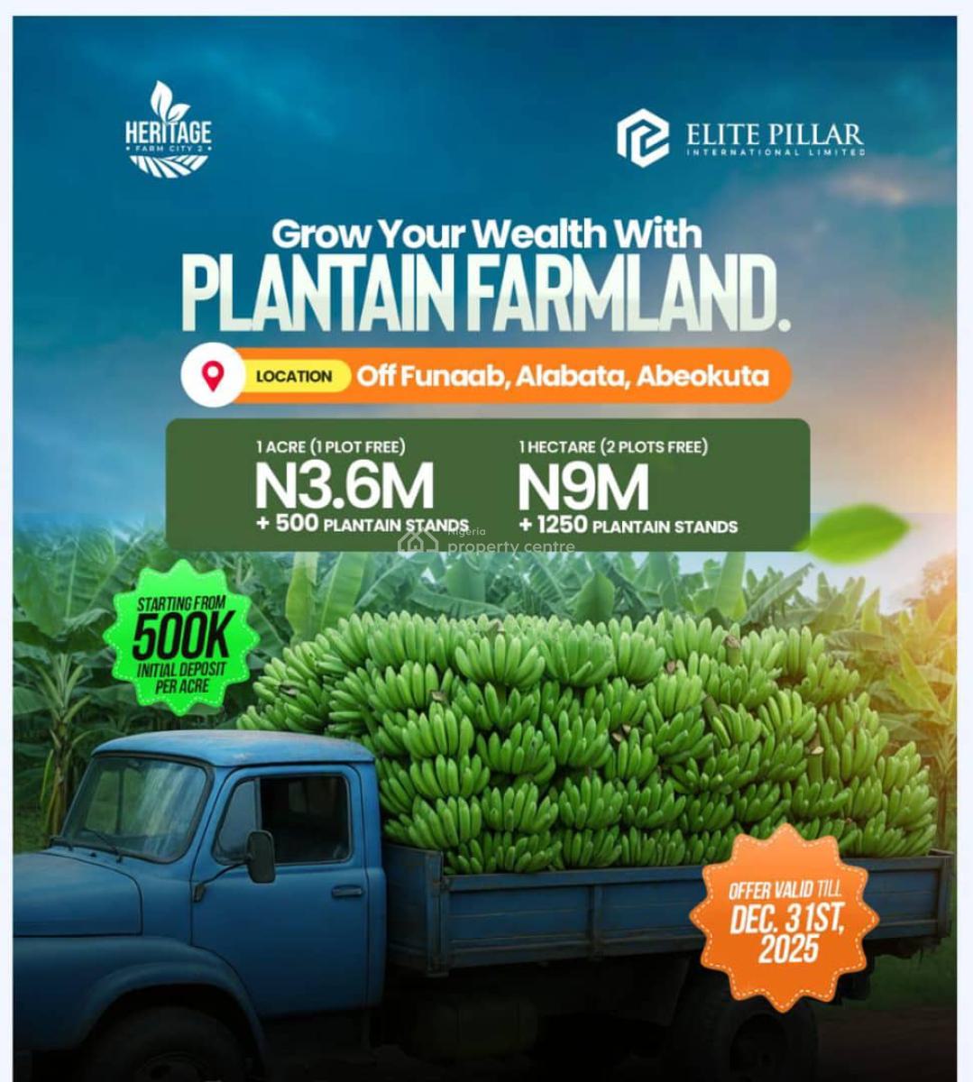 Turn Land Into Cashflow   Invest in High-yield Plantations Today, Heritage Farm City Phase 2, Odeda, Ogun, Land for Sale