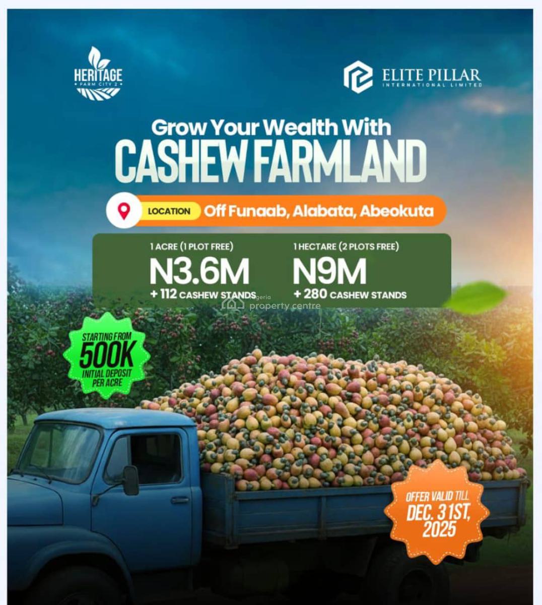 Turn Land Into Cashflow   Invest in High-yield Plantations Today, Heritage Farm City Phase 2, Odeda, Ogun, Land for Sale