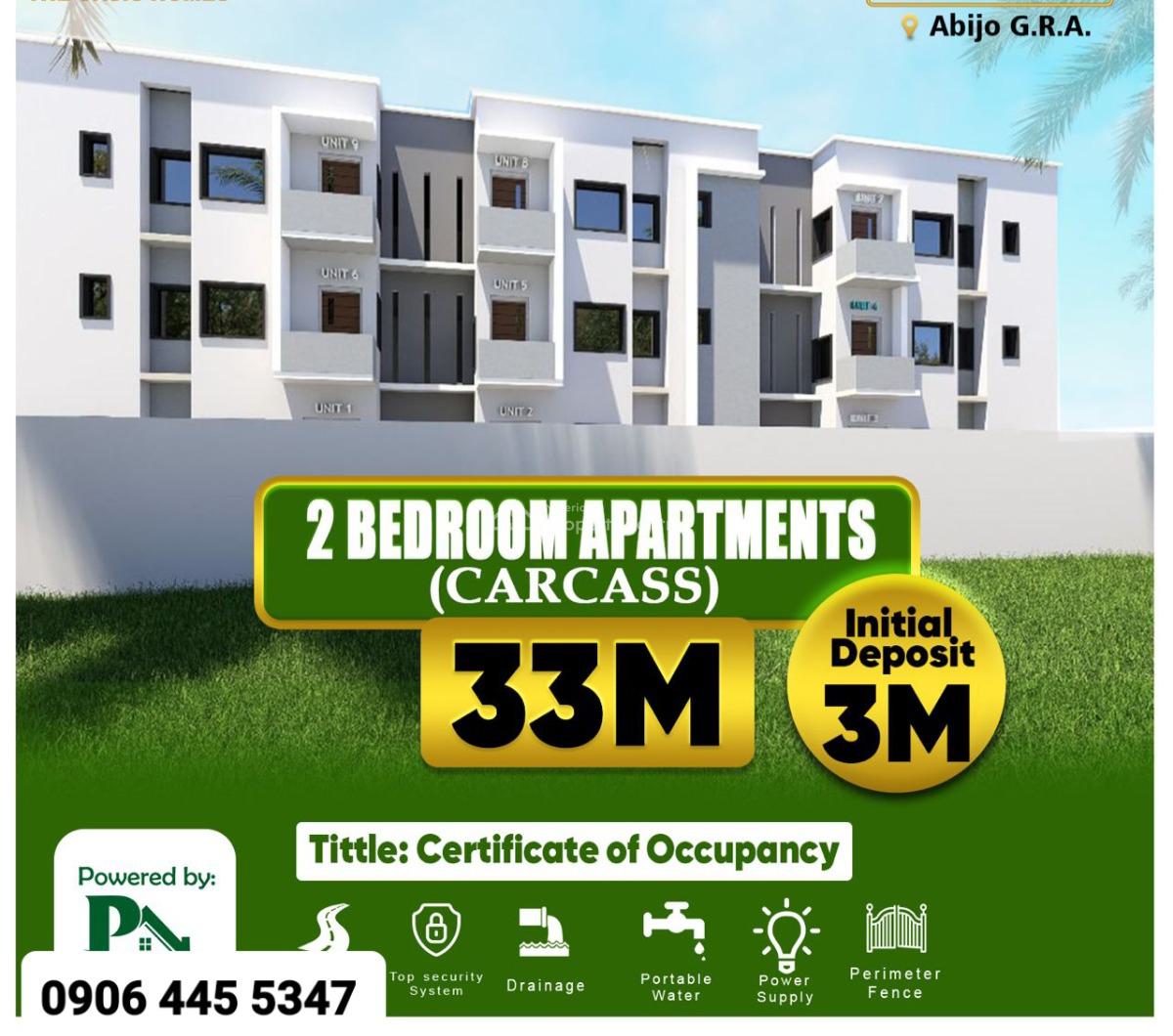 2 Bedroom Apartments (carcass) in Abijo Gra, Lagos, Abijo Gra, Abijo, Lekki, Lagos, Block of Flats for Sale