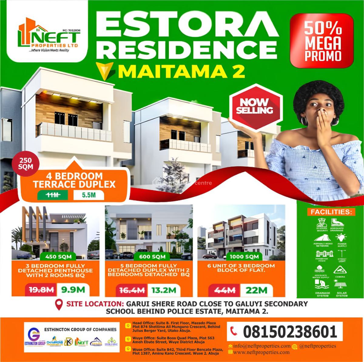 Affordable Plots of Residential Estate Land, Estora Residence, Maitama 2, Maitama District, Abuja, Residential Land for Sale