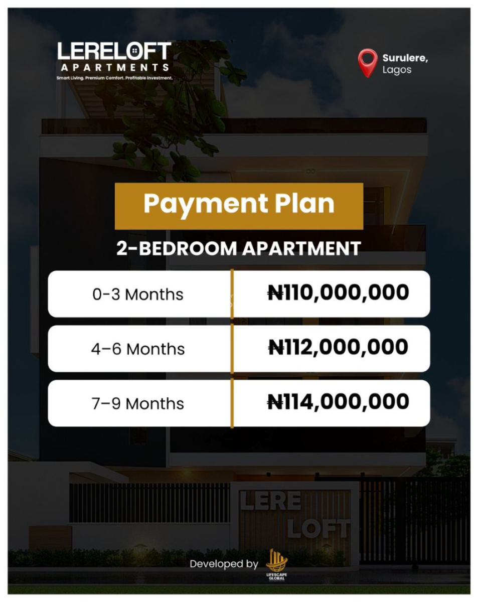 Opulent Luxurious 2 Bed with Solar, Rooftop Lounge & Home Automation, Aiyetoro, Aguda, Surulere, Lagos, Flat / Apartment for Sale