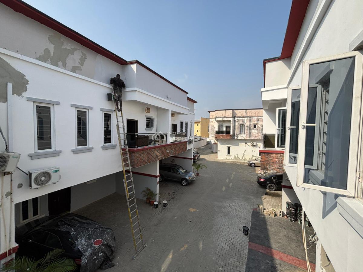 Spacious 4bedroom Terrace Duplex with Bq at Orchid Road, Orchid Road Lekki By Chi Chi Restaurant, Lekki, Lagos, Terraced Duplex for Rent