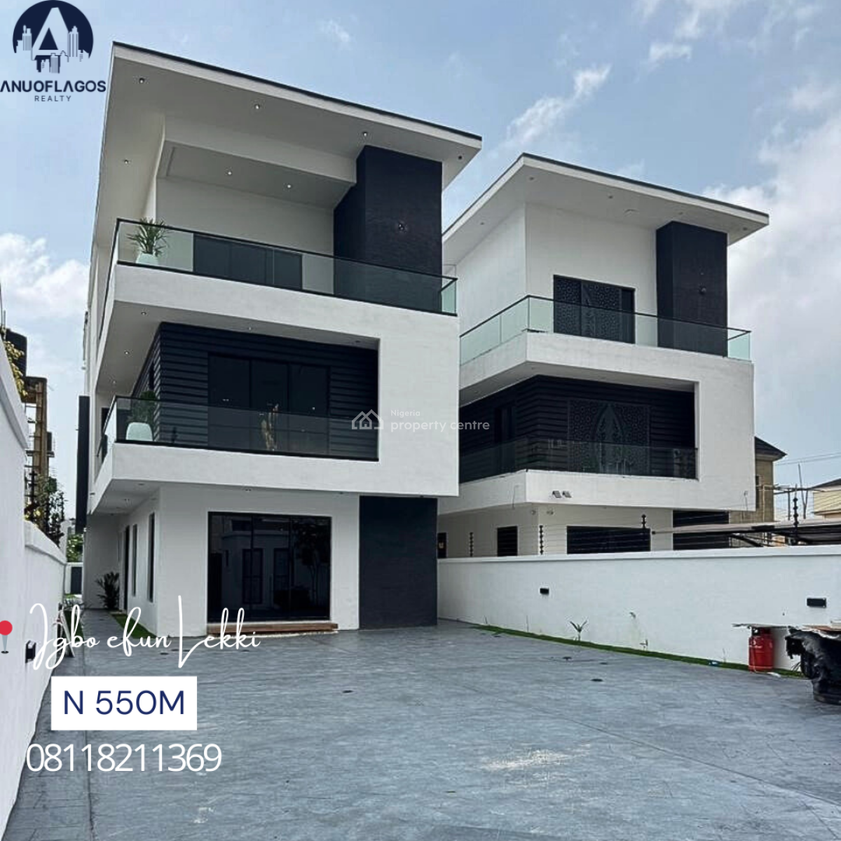 Luxurious 5 Beds Duplex with a Pool, Cinema & Rooftop, Igbo Efon, Lekki, Lagos, Detached Duplex for Sale