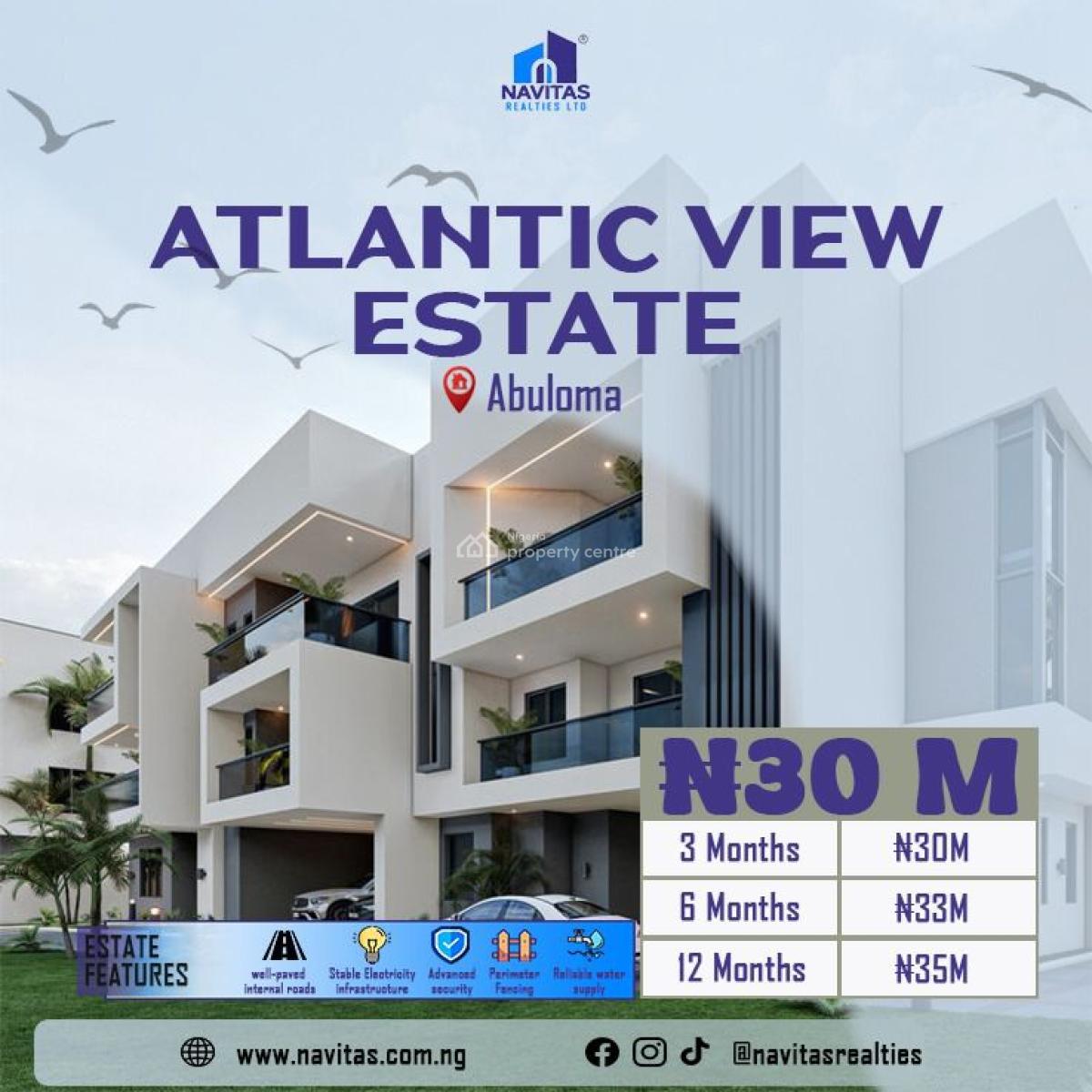 Estate Land, Atlantic View Estate Fimie, Abuloma, Port Harcourt, Rivers, Residential Land for Sale