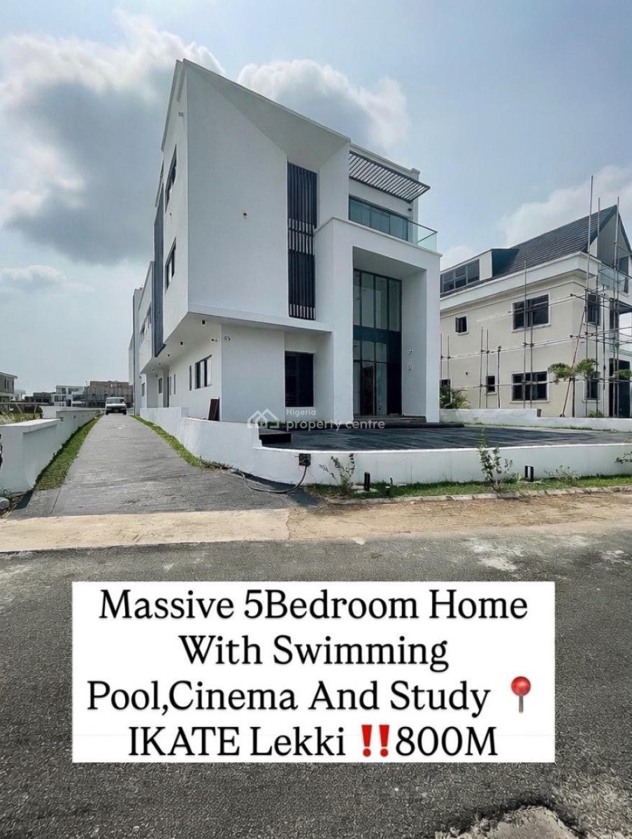 Contemporary 5 Bedroom Detached Duplex with Pool,cinema,gym and Bq, Ikate, Ikate, Lekki, Lagos, Detached Duplex for Sale
