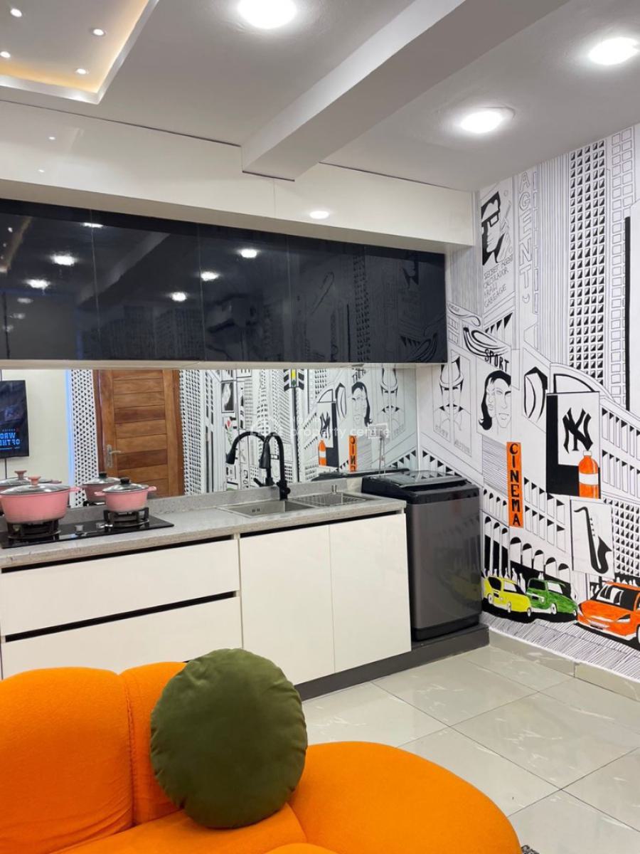 -luxury New 1bedroom with Ps5 -big Mirror -board Games - Balcony, Lekki Phase 1, Lekki, Lagos, Flat / Apartment Short Let