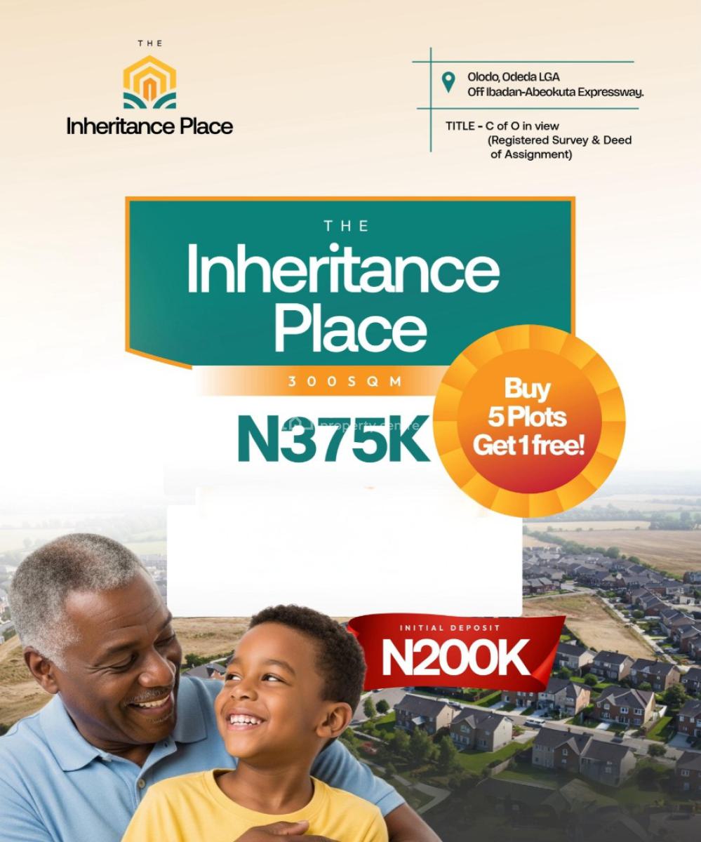 Smart Investors Leaving Generation Wealth for Their Children, Inheritance Place, Olodo, Off Ibadan–abeokuta Expressway, Odeda, Ogun, Residential Land for Sale