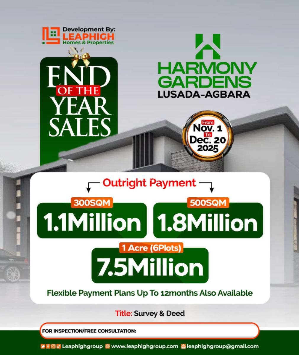 Prime & Affordable Plots of Land in Good Neighborhood, Off Lusada-agbara Road, Ado Odo - Ota, Ogun State, Agbara, Ado-odo/ota, Ogun, Mixed-use Land for Sale