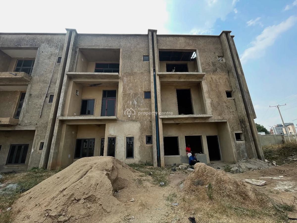Standard 4bedroom Terrace with a Bq (semi Finished), Jahi, Abuja, Terraced Duplex for Sale