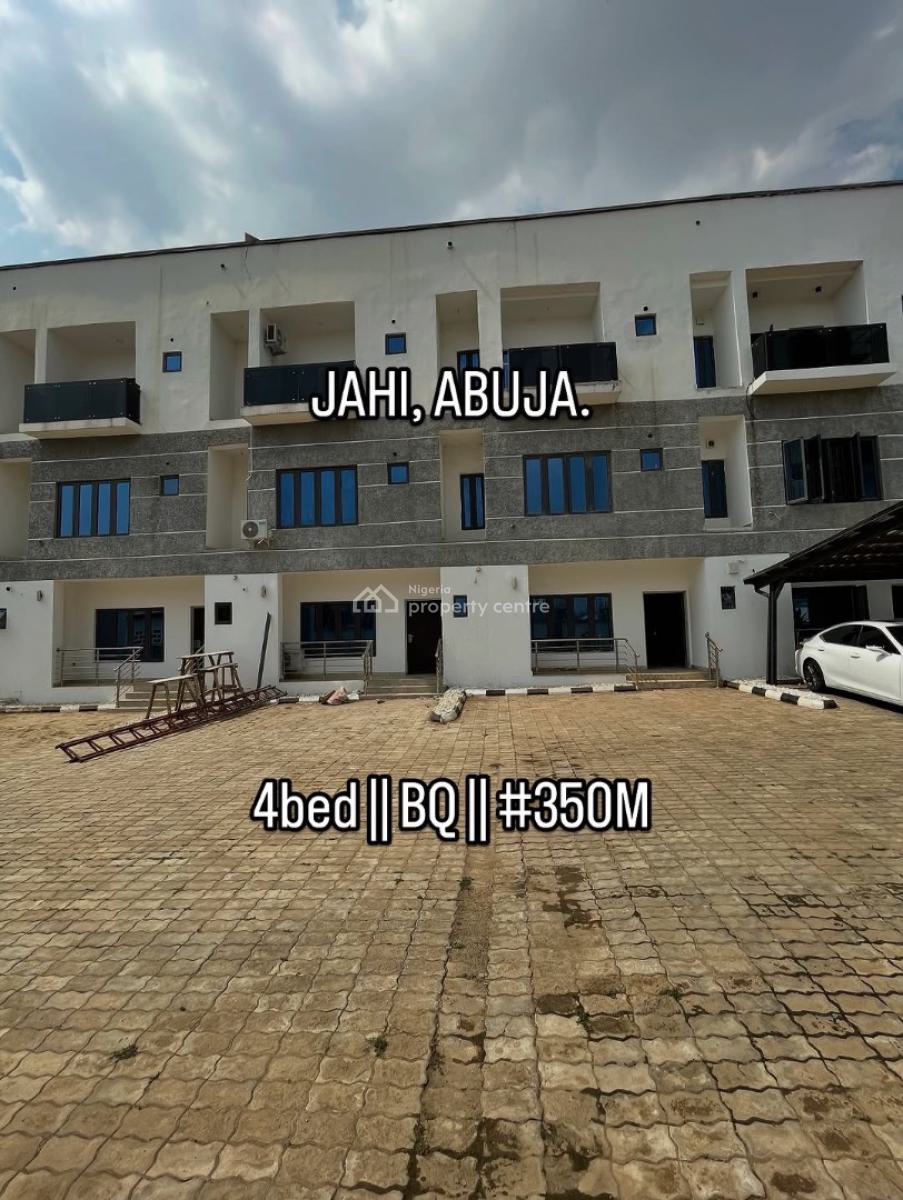 Pristine 4bedroom Terrace Duplex 2 Living Rooms + Boys Quarters, Jahi, Abuja, Terraced Duplex for Sale