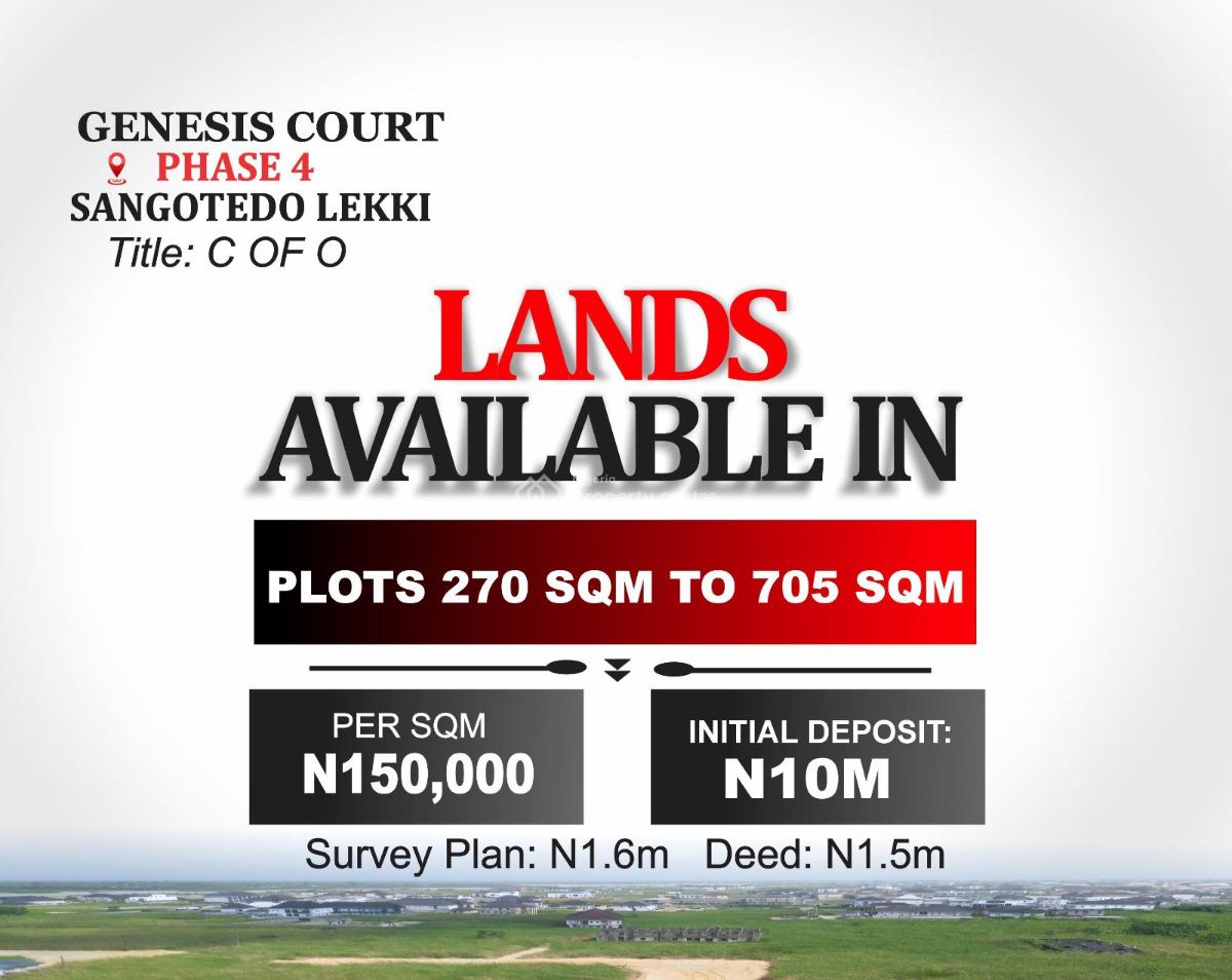 Estate Land with Cofo, Sangotedo, Ajah, Lagos, Land for Sale