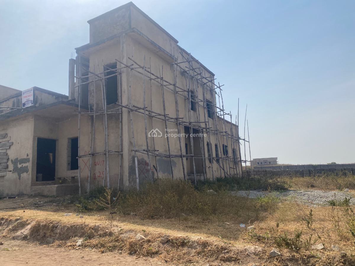 Newly Built 5 Bedrooms Semi Finished Duplex, After The Train Station, Idu Industrial, Abuja, Detached Duplex for Sale