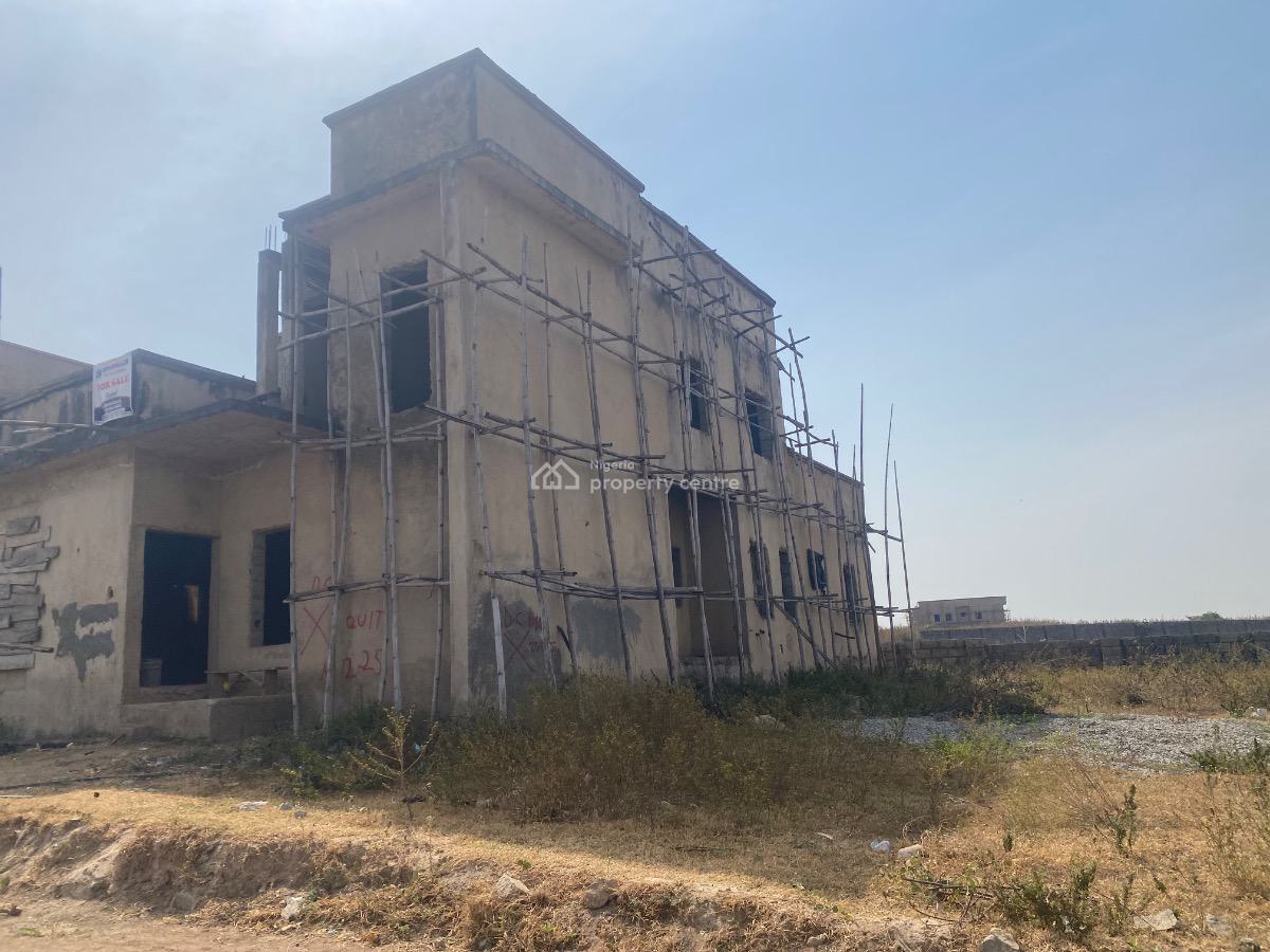 Newly Built 5 Bedrooms Semi Finished Duplex, After The Train Station, Idu Industrial, Abuja, Detached Duplex for Sale