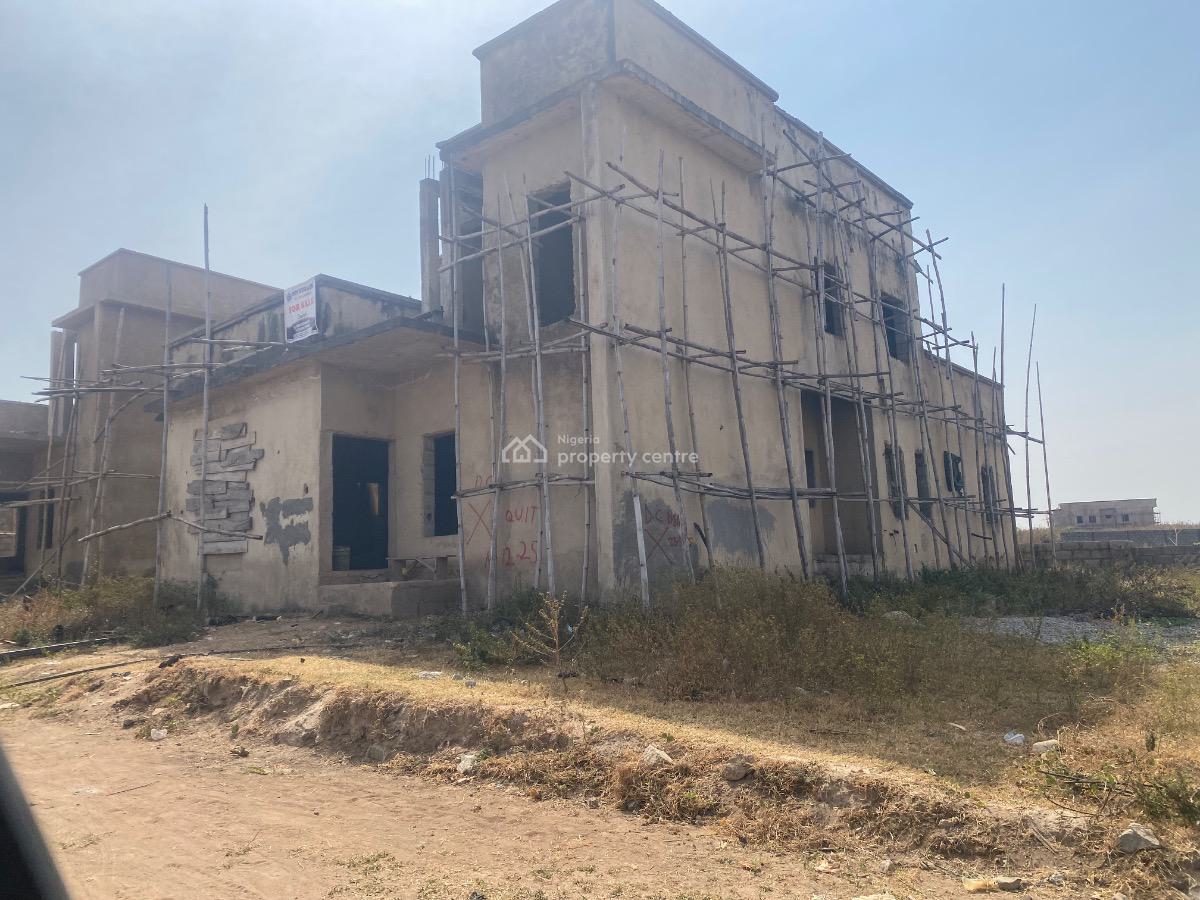 Newly Built 5 Bedrooms Semi Finished Duplex, After The Train Station, Idu Industrial, Abuja, Detached Duplex for Sale