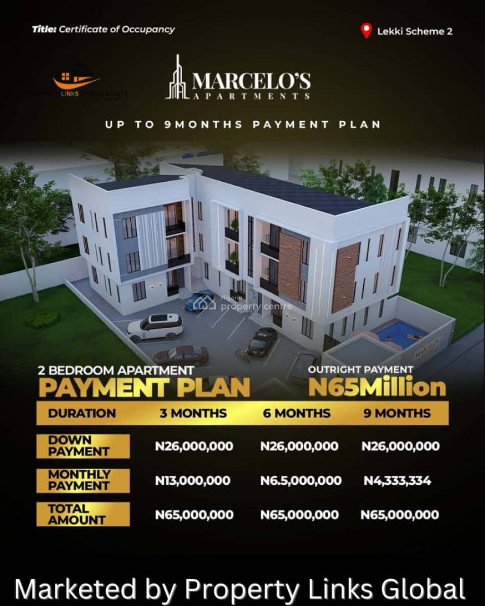 2 Bedroom Apartment, Lekki Scheme Ii, Lagos, Nigeria, Lekki, Lagos, Block of Flats for Sale