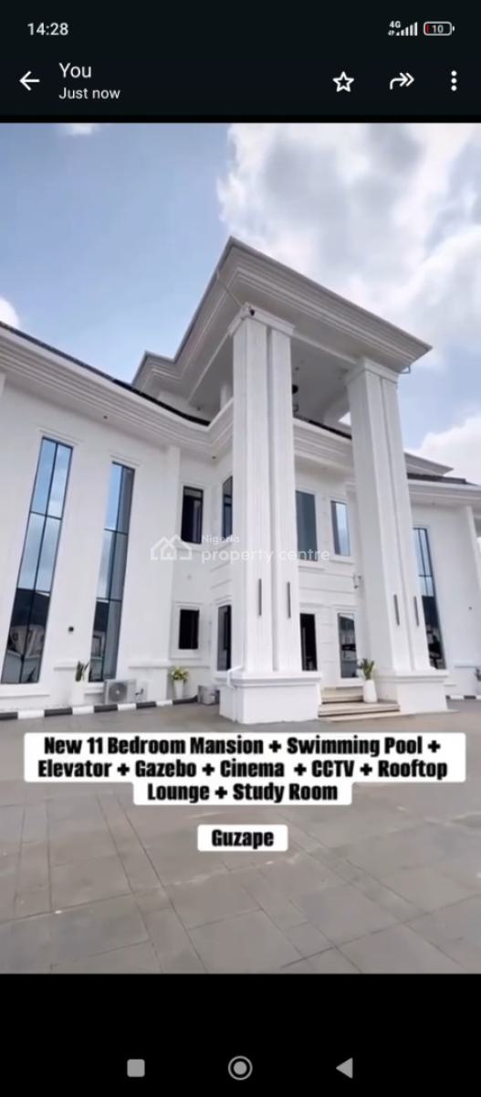 8bedroom Guzape Mansion Located in a Nice Environment, Guzape, Guzape District, Abuja, Detached Duplex for Sale