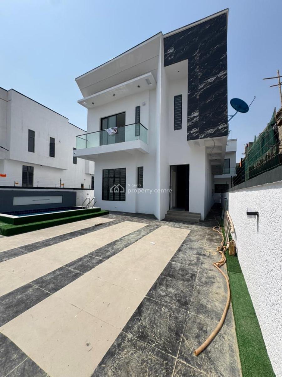 Luxury 5 Bedroom Fully Detached Duplex with a Swimming Pool Spacious E, Spacious 5 Bedroom Suited for Family Home, Ikate Lekki, Ikota, Lekki, Lagos, Detached Duplex for Sale