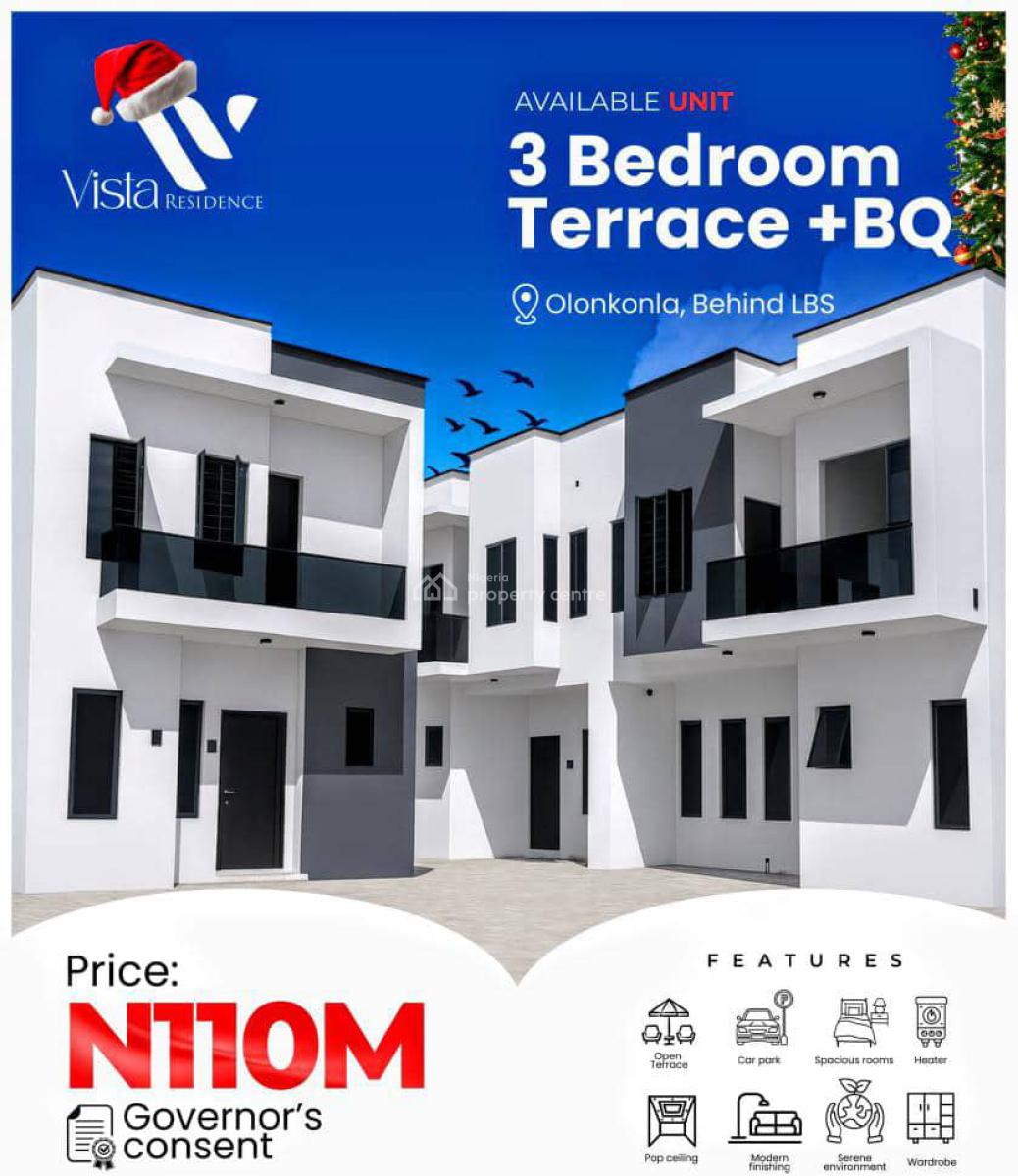 Specious Luxurious 3 Bedroom Terrace Duplex with Bq at Lbs, World Class Premium Luxury Estate Amenities and Infrastructure, Sangotedo, Ajah, Lagos, Terraced Duplex for Sale