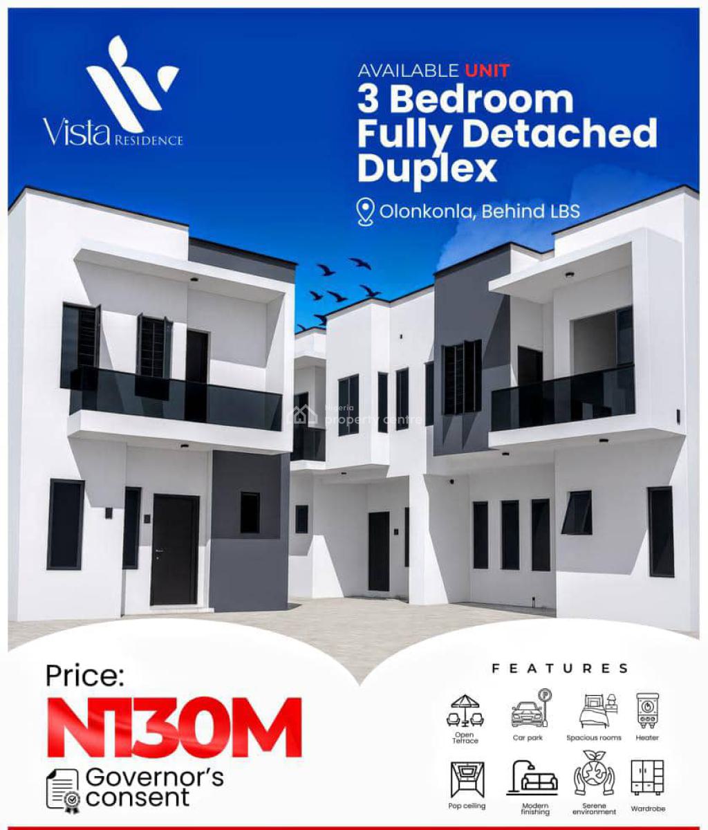 Specious Luxurious 3 Bedroom Fully Detached Duplex with Bq, Top Notch Premium Luxury Estate Amenities and Infrastructure, Sangotedo, Ajah, Lagos, Detached Duplex for Sale